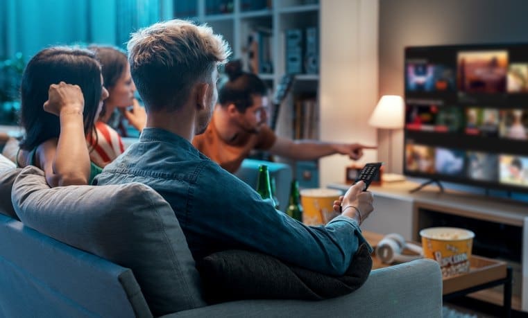 A-group-watching-something-on-a-connected-television