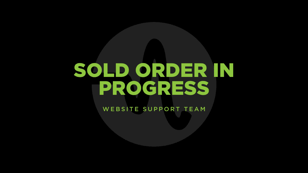 Sold Web Order in Progress