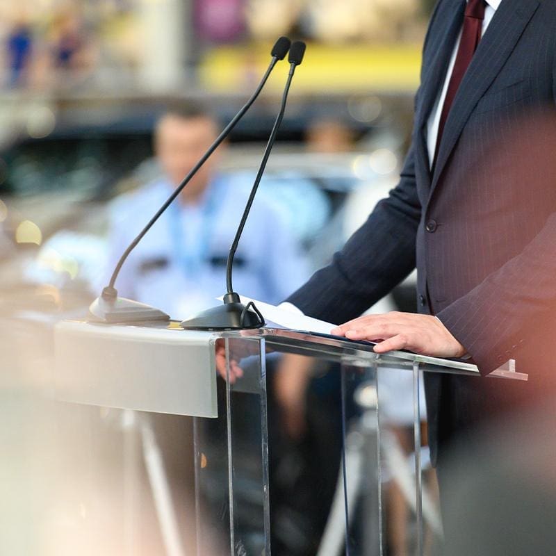 Politician Giving a Speech