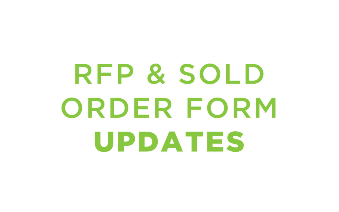 RFP & Sold Form updates